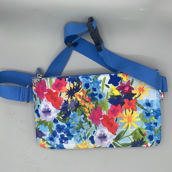 Kipling Bags Kipling Presto Waist Bag Floral Watercolor Blue